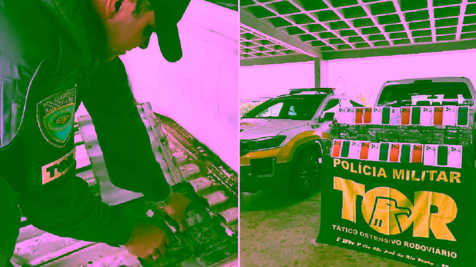 Polícia apreende carga de quase R$ 4 milhões em iPhones escondidos em fundo falso de caminhonete em Rio Preto (SP)