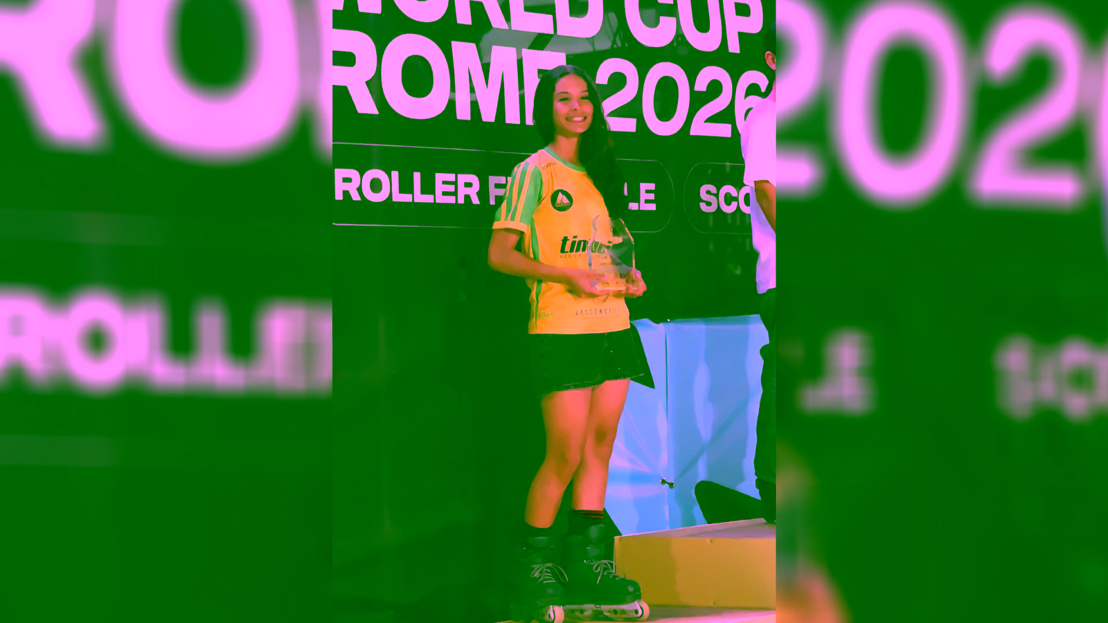 Patinadora de Rio Preto (SP) conquista vice-campeonato mundial na Itália