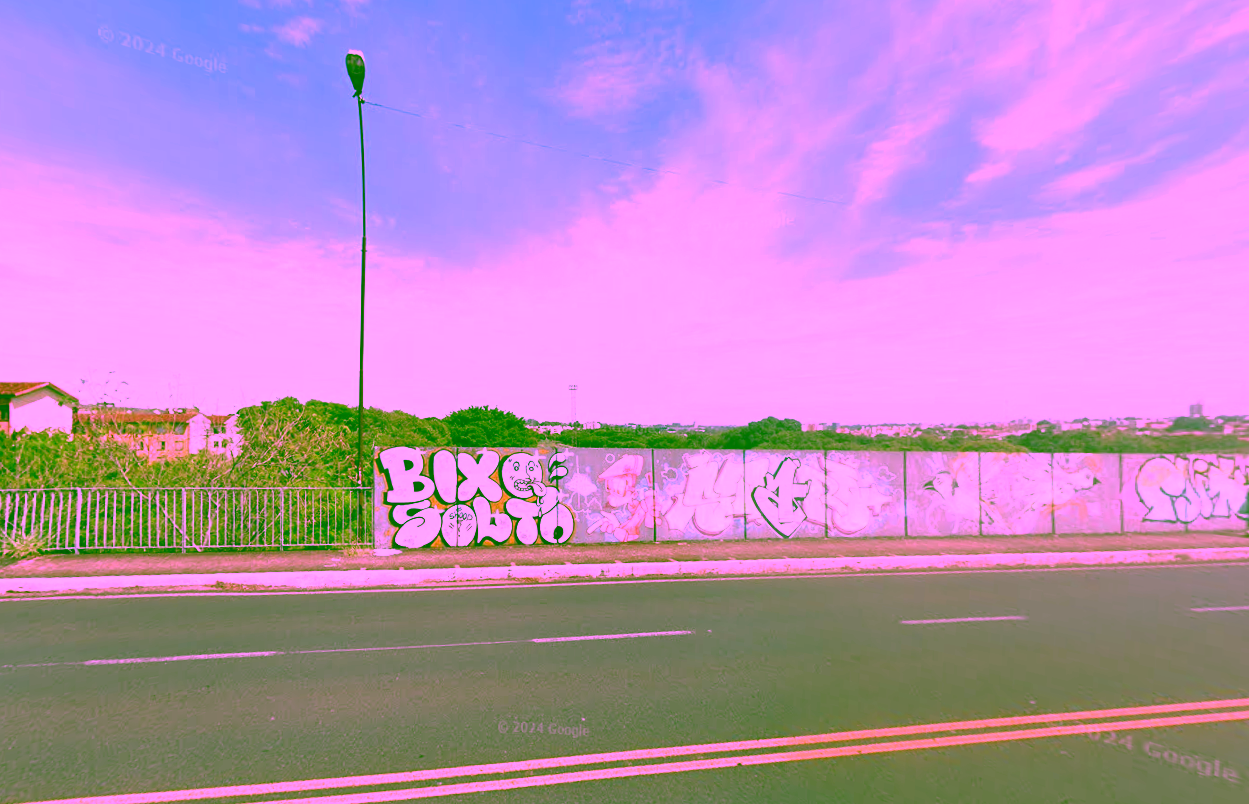 Dupla é flagrada fazendo grafite sem autorização em viaduto de Rio Preto